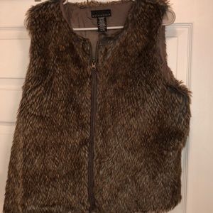 Brown Faux Fur Vest